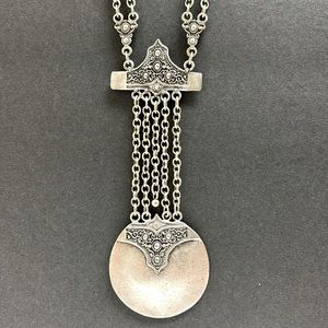 Chanour Pewter Pendant Necklace